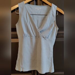 Ann Taylor Blue Cotton Blend Top